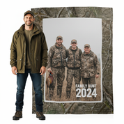 Custom Camo Photo & Text Blanket