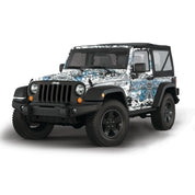 Mossy Oak Graphics vehicle vinyl wrap for 2 door Jeep Wrangler in Hydro Glacier camo pattern
