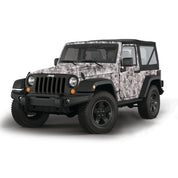 Mossy Oak Graphics vehicle vinyl wrap for 2 door Jeep Wrangler in Elements Agua Manta camo pattern