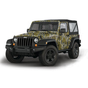 Mossy Oak Graphics vehicle vinyl wrap for 2 door Jeep Wrangler in Original Bottomland camo pattern