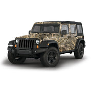 Mossy Oak Graphics vehicle vinyl wrap for 4 door Jeep Wrangler in Shadow Grass Habitat camo pattern