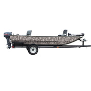 Mossy Oak Graphics camouflage boat sides vinyl wrap in Elements Agua Manta pattern.