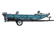 Mossy Oak Graphics camouflage boat sides vinyl wrap in Elements Coastal Shoreline pattern.