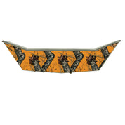 Mossy Oak Graphics Blaze camouflage vinyl wrap for boat transom.