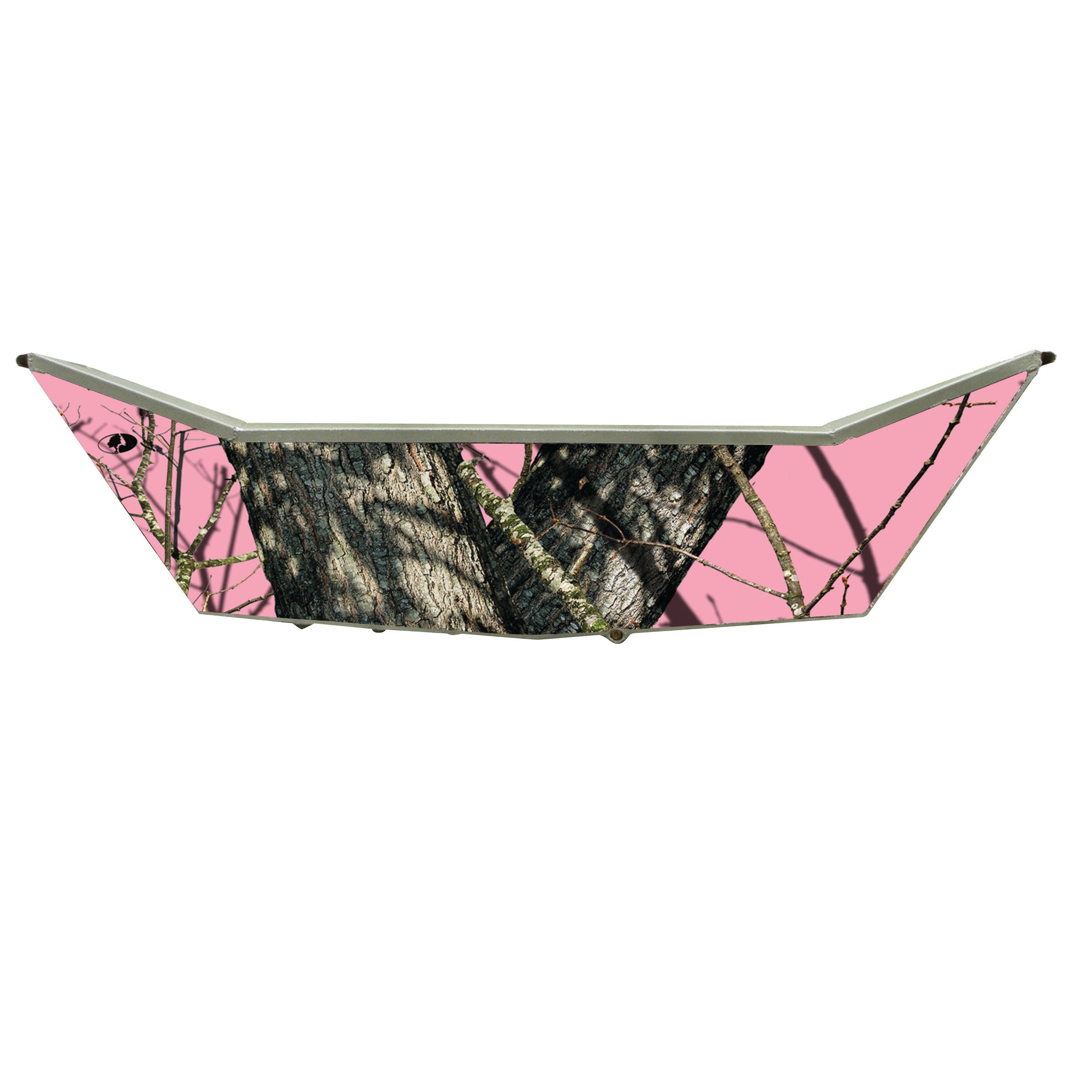 Mossy Oak Graphics vinyl boat transom wrap in Break-Up Pink camo pattern