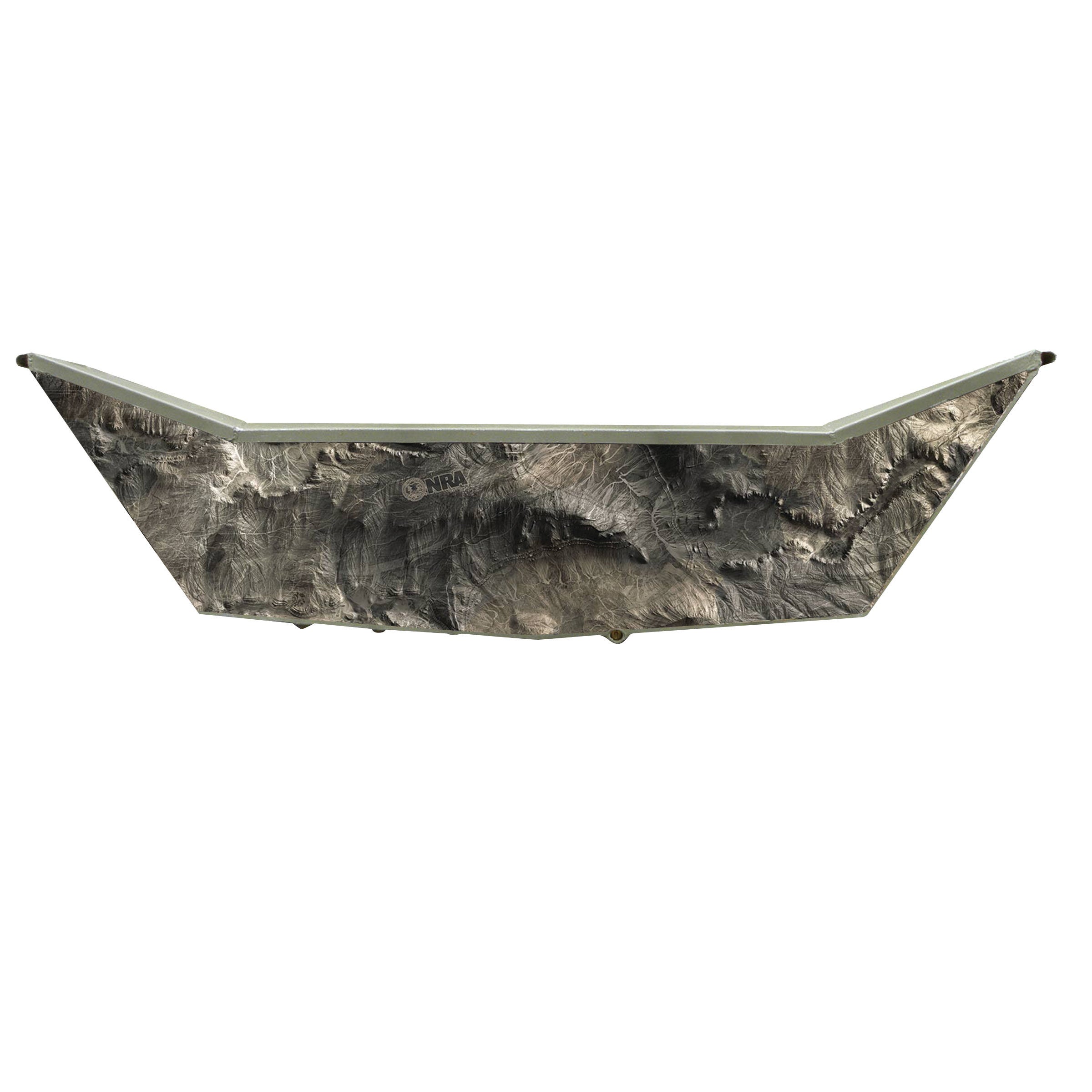 Mossy Oak Graphics vinyl boat transom wrap in Overwatch camo pattern