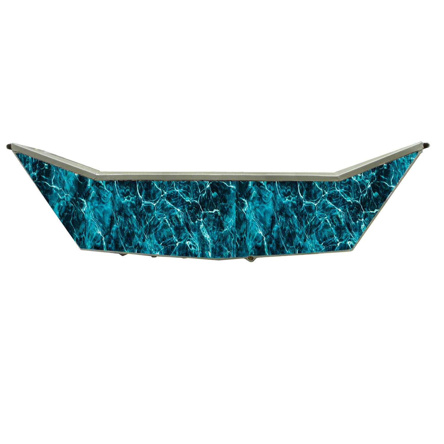 Mossy Oak Graphics Elements Agua Seawater camouflage pattern vinyl wrap for boat transom.