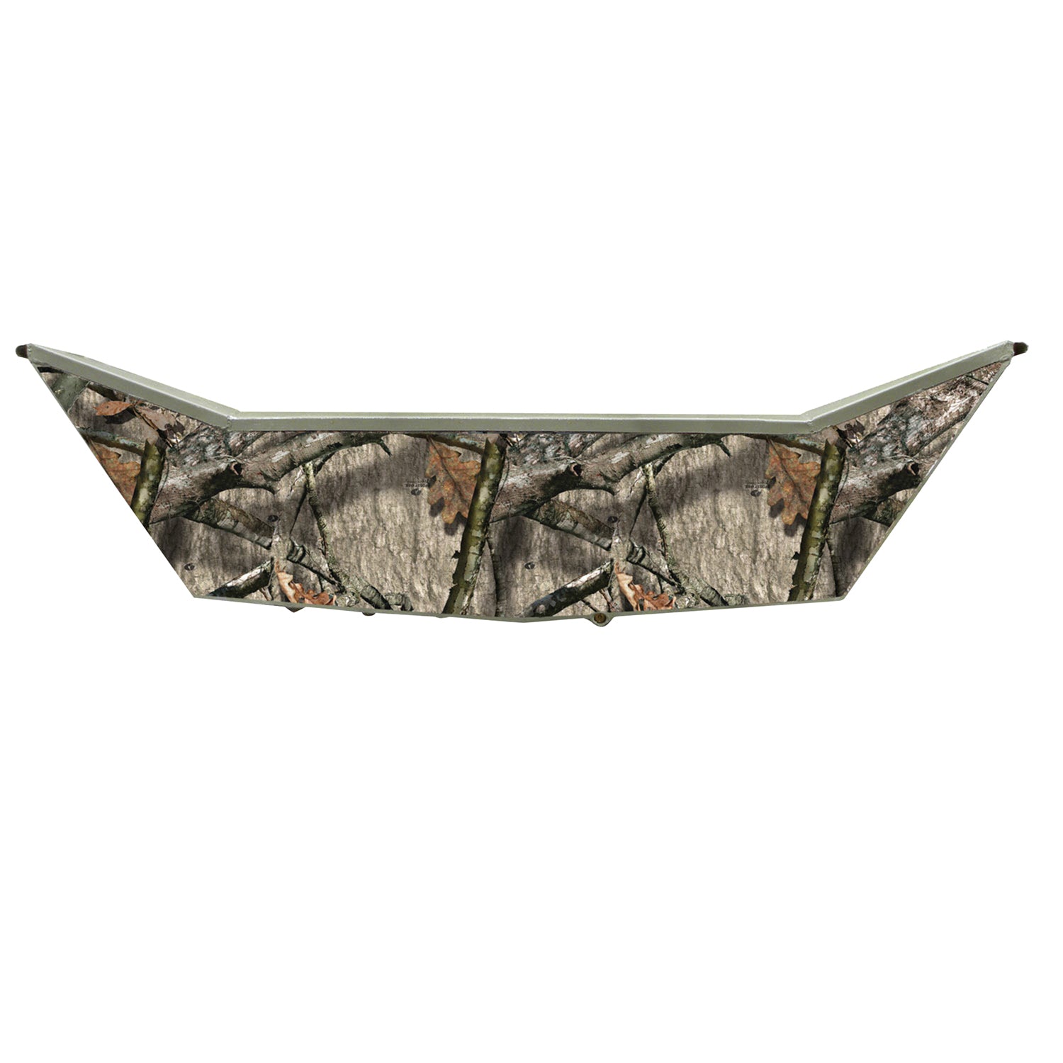 Mossy Oak Graphics Treestand camouflage pattern vinyl wrap for boat transom.