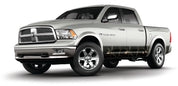 Crew cab full sized pick up truck vinyl wrapped rocker panels in Mossy Oak Graphics Lifestyle Black camo pattern