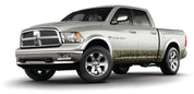 Crew cab full sized pick up truck vinyl wrapped rocker panels in Mossy Oak Graphics Original Bottomland camo pattern