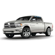 Camo vinyl wrapped rain guard side window deflectors in Mossy Oak Lifestyle Blue camouflage pattern