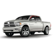 Camo vinyl wrapped rain guard side window deflectors in Mossy Oak Elements Agua Crimson camouflage pattern
