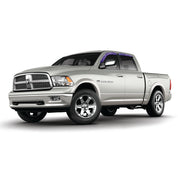 Camo vinyl wrapped rain guard side window deflectors in Mossy Oak Elements Agua Indigo camouflage pattern