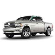 Camo vinyl wrapped rain guard side window deflectors in Mossy Oak Elements Coastal Tropic camouflage pattern