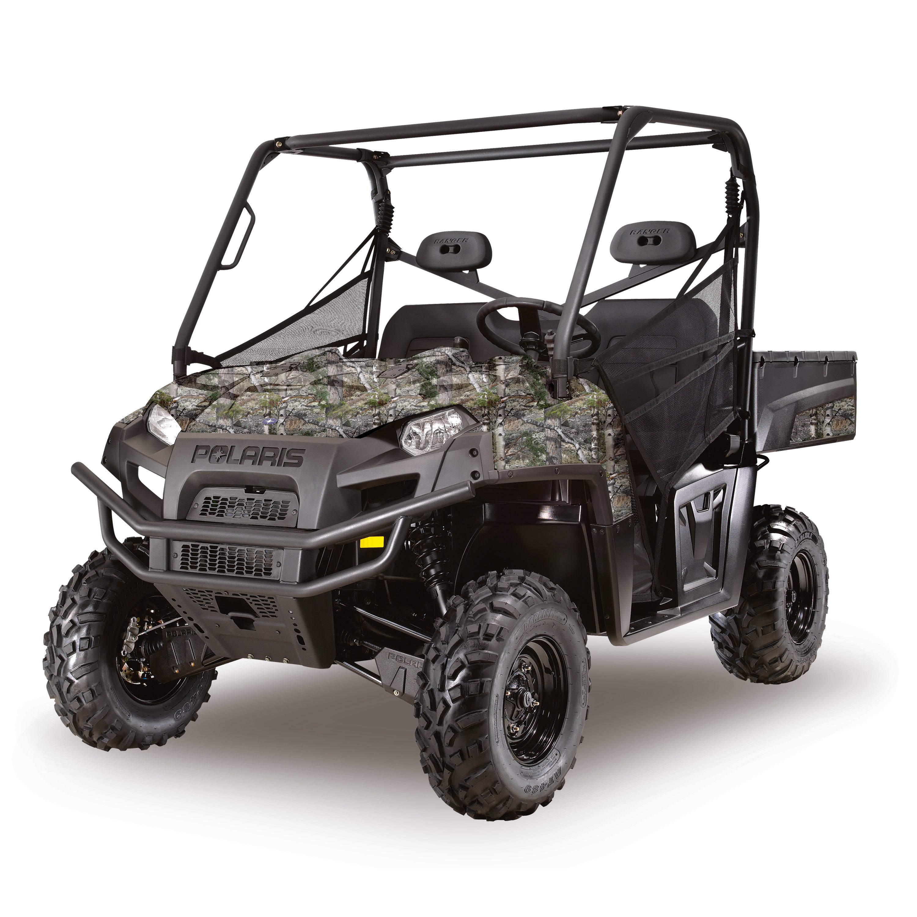 Side by side UTV camo vinyl wrap in Mountain Country camouflage pattern from Mossy Oak Graphics
