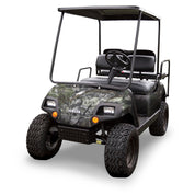 Golf cart camo vinyl wrap in Mountain Country camouflage pattern from Mossy Oak Graphics