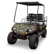 Golf cart camo vinyl wrap in NWTF Obsession camouflage pattern from Mossy Oak Graphics