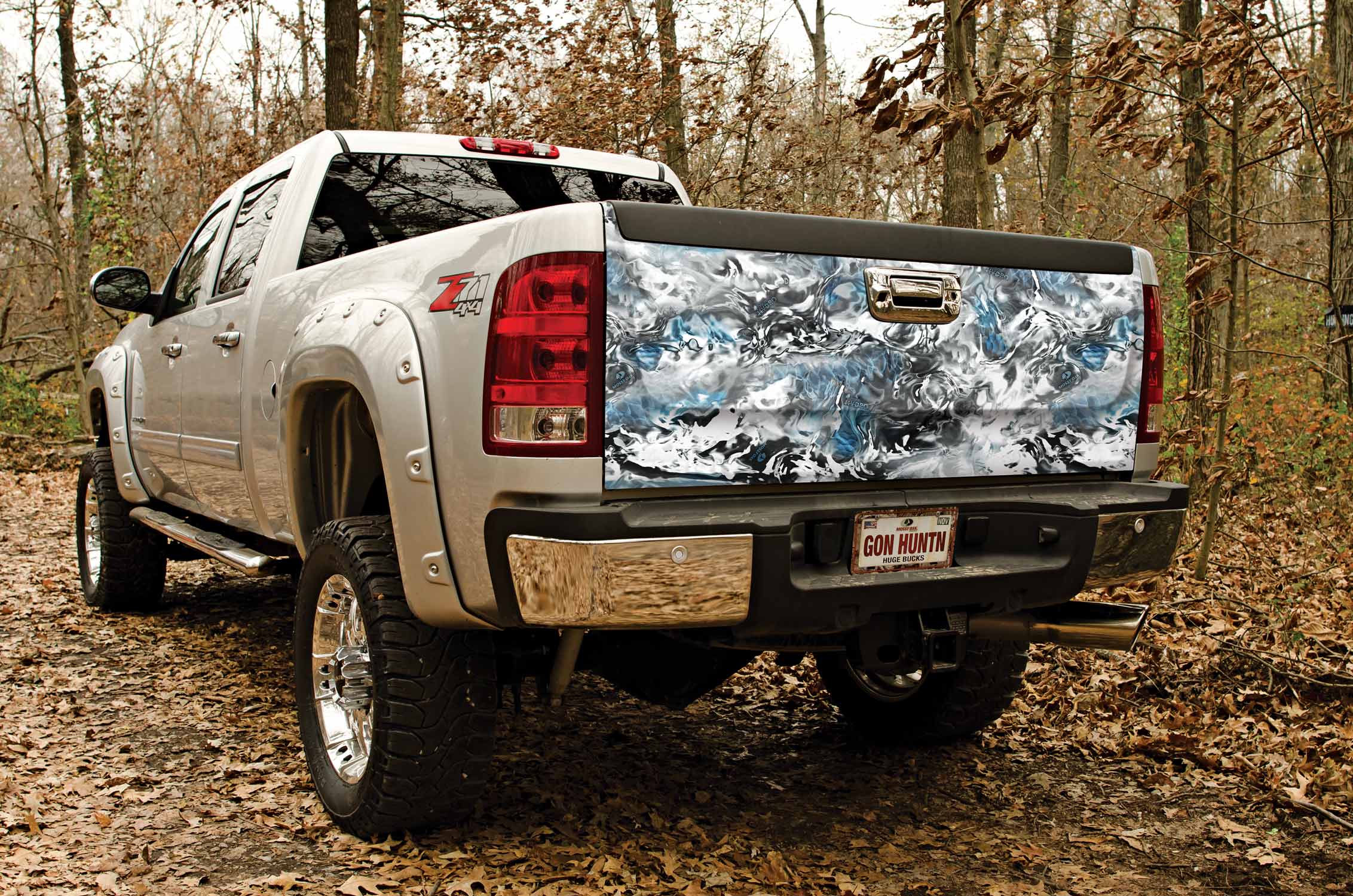 Mossy Oak Graphics Hydro Glacier camo pattern truck tailgate vinyl wrap