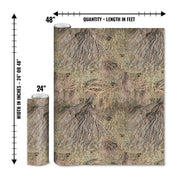 Mossy Oak Graphics matte camo roll available in 24 inch or 48 inch width vinyl wrap in Brush camouflage pattern