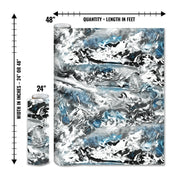 Mossy Oak Graphics matte camo roll available in 24 inch or 48 inch width vinyl wrap in Hydro Glacier camouflage pattern
