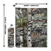 Mossy Oak Graphics matte camo roll available in 24 inch or 48 inch width vinyl wrap in Mountain Country camouflage pattern