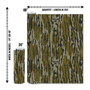 Mossy Oak Graphics matte camo roll available in 24 inch or 48 inch width vinyl wrap in Original Bottomland camouflage pattern