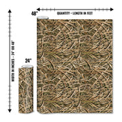 Mossy Oak Graphics matte camo roll available in 24 inch or 48 inch width vinyl wrap in Shadow Grass Blades camouflage pattern