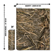 Mossy Oak Graphics matte camo roll available in 24 inch or 48 inch width vinyl wrap in Shadow Grass Habitat camouflage pattern