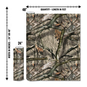 Mossy Oak Graphics matte camo roll available in 24 inch or 48 inch width vinyl wrap in Treestand camouflage pattern