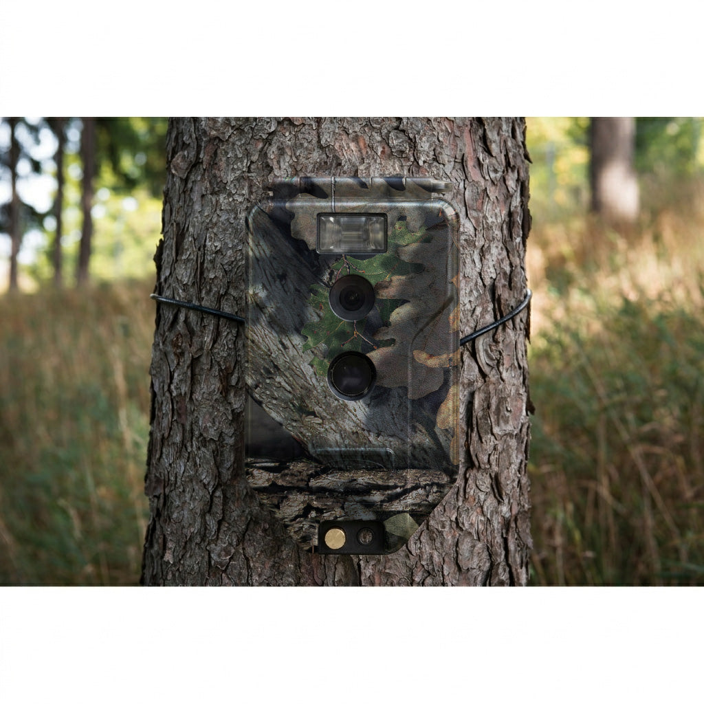 Genuine Mossy Oak® Matte Camo Game Camera vinyl wrap skin in Break-Up Country pattern