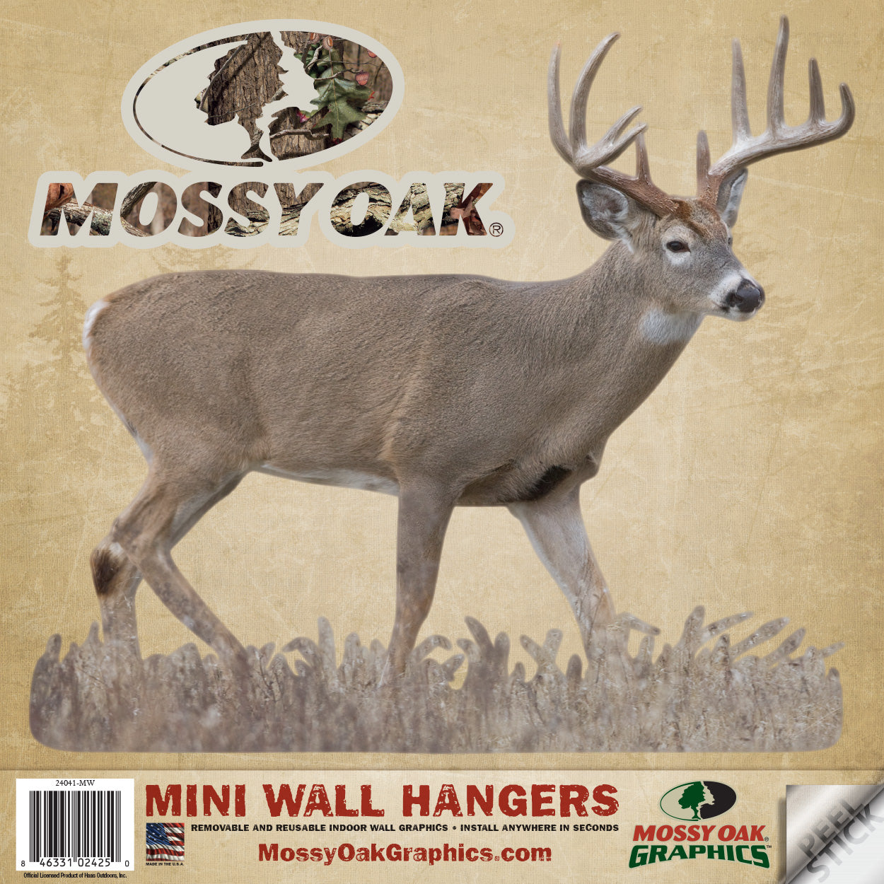 Mossy Oak® Graphics Buck Big Ten Walking Right - Mini Cutout