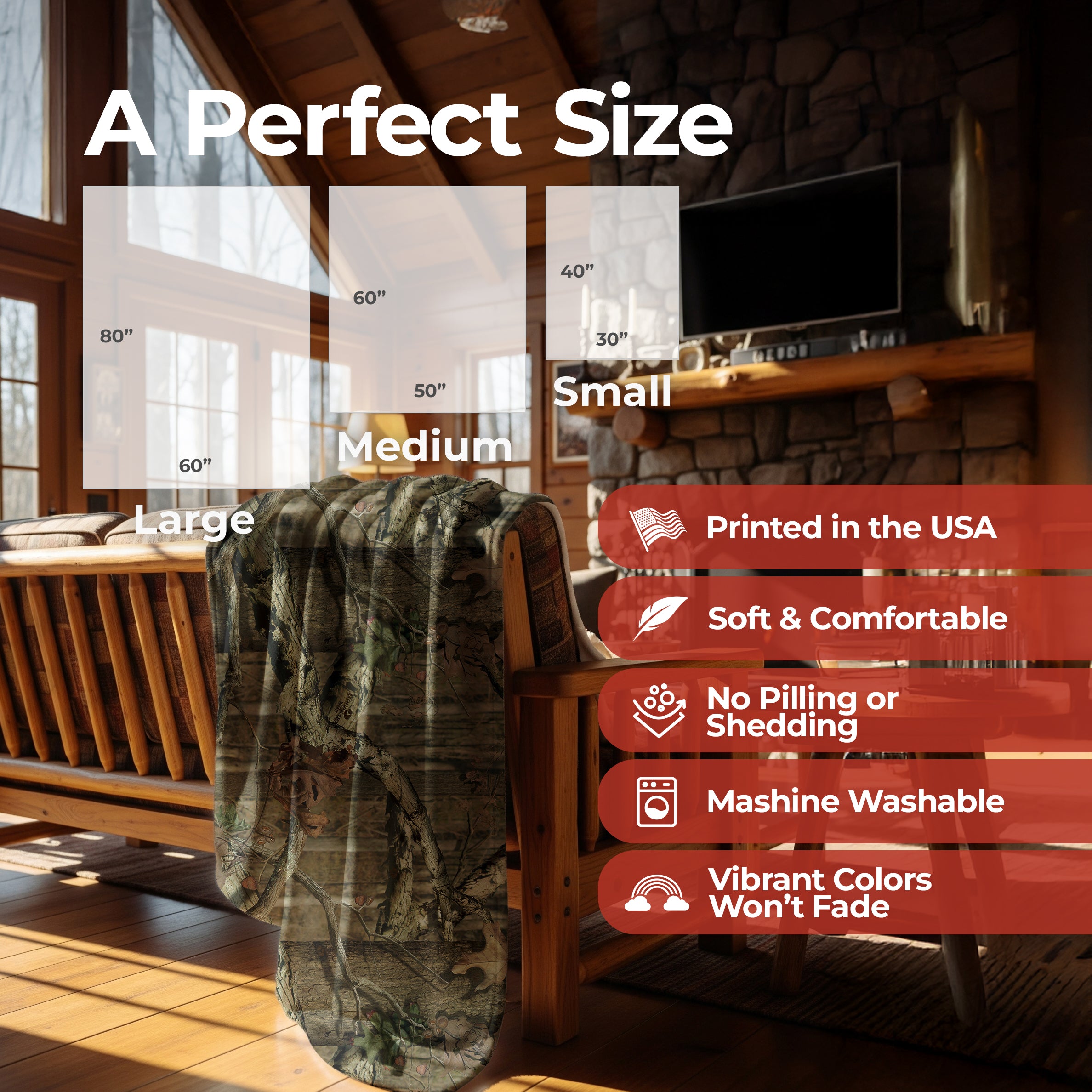 Mossy Oak® Camo Sherpa Blanket