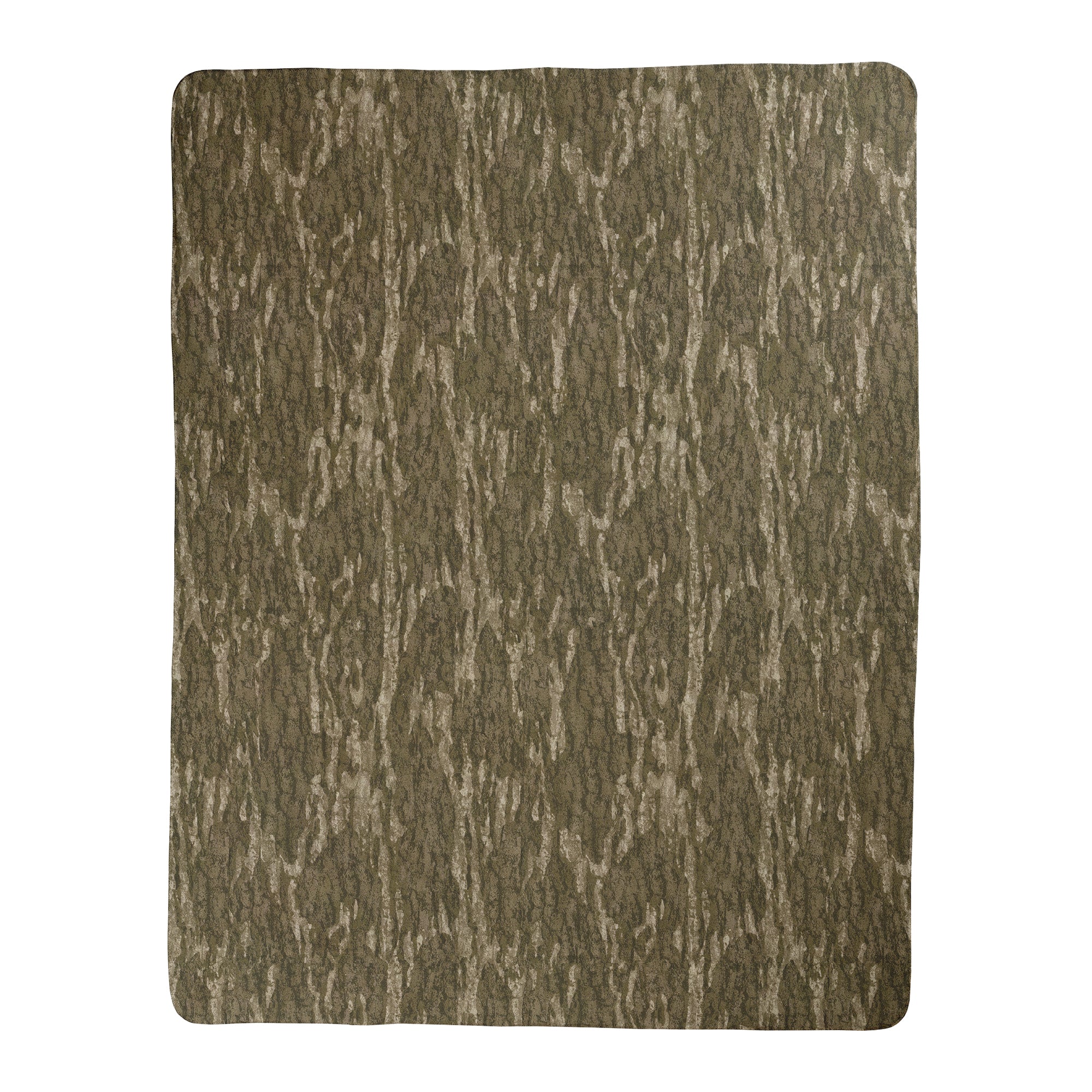 Genuine Mossy Oak camo Bottomland pattern on Sherpa blanket material