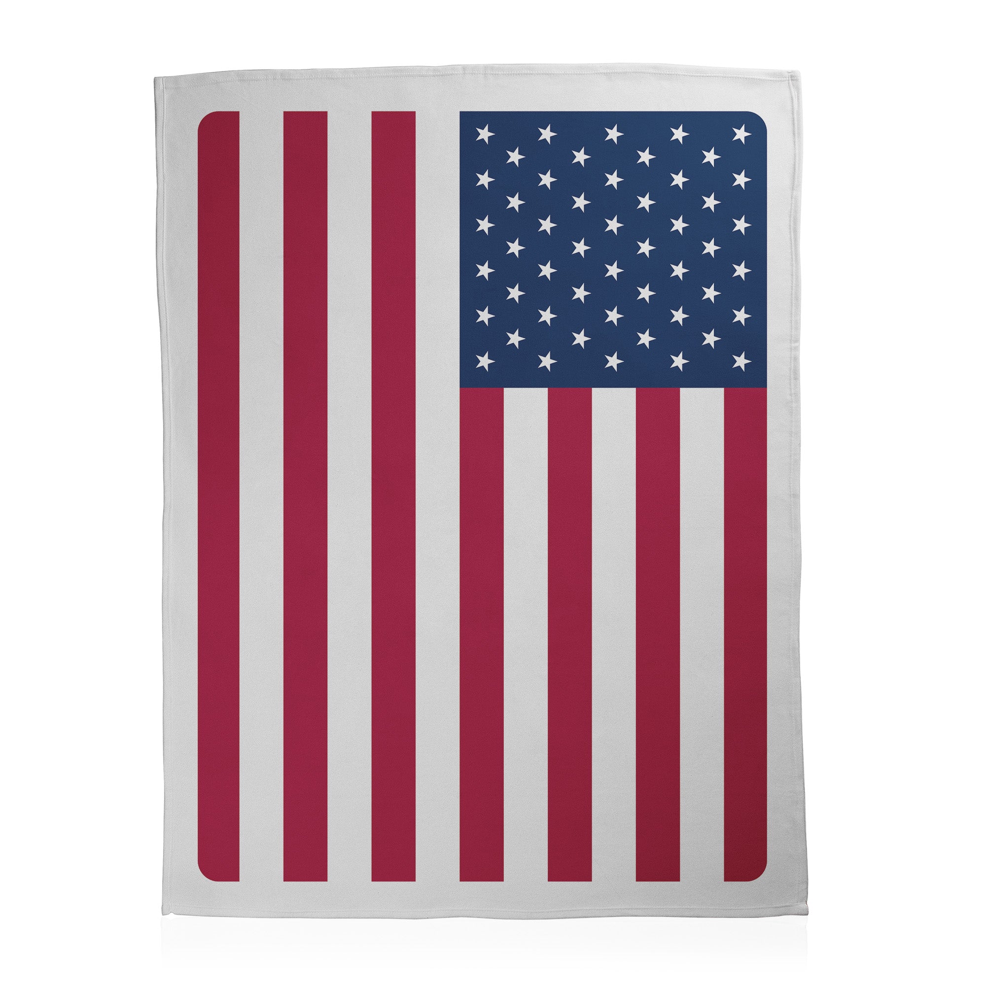 American flag blanket on fleece material