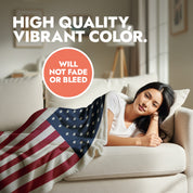 American flag blanket. High quality, vibrant color