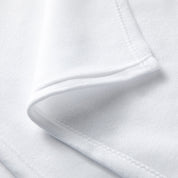 Blank smooth fleece blanket close up details showing smooth fleece and front side as the printable side.