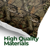 Camo pattern pillow texture close up. High quality materials
