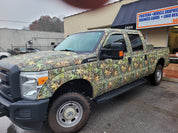 Ford F-250 crew cab pick up truck vinyl wrap camouflage Obsession pattern