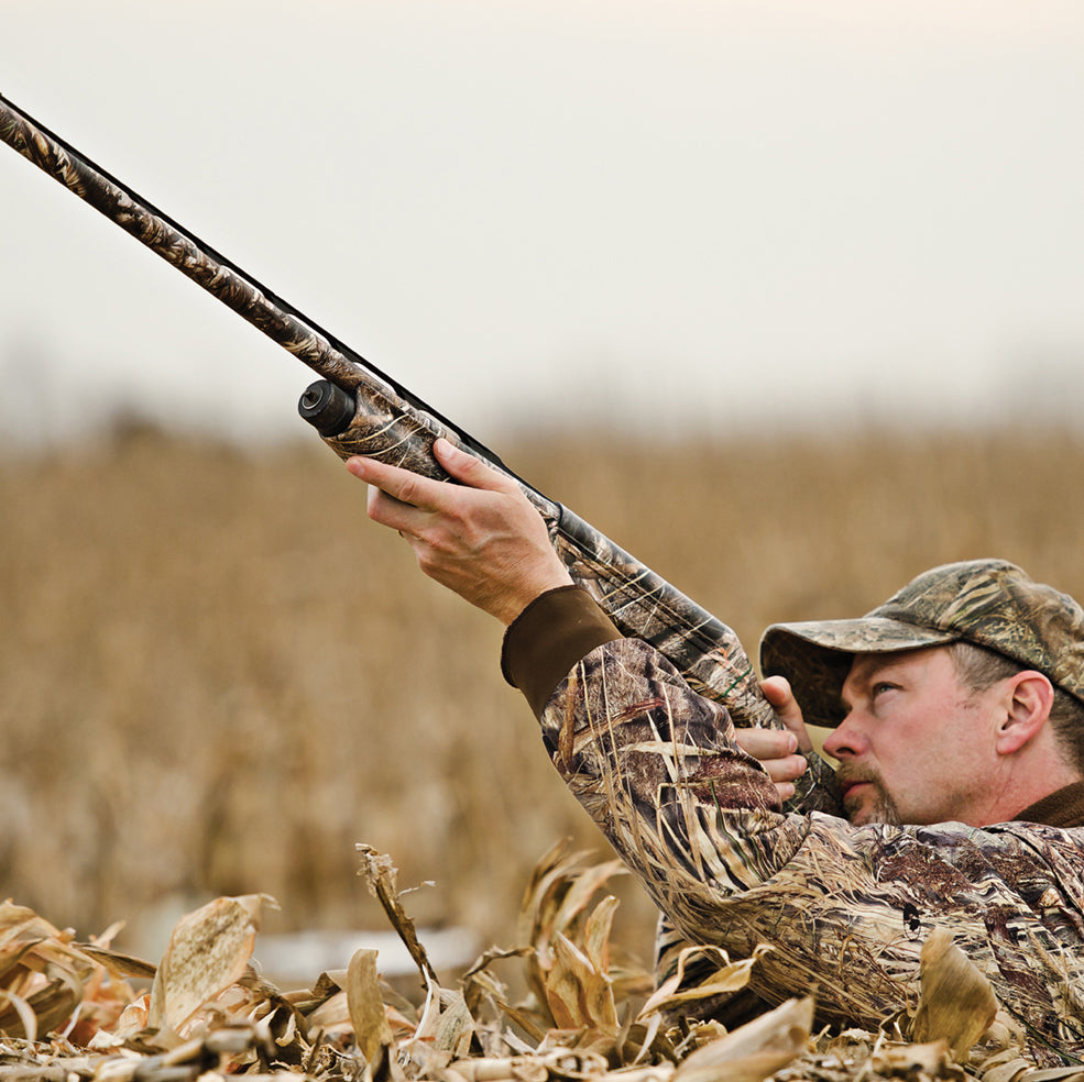 Mossy Oak Graphics Duck Blind camouflage pattern vinyl wrap for hunting shotgun.